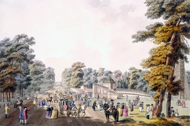 Platsen för fyrverkerierna i Prater, Wien, 1792